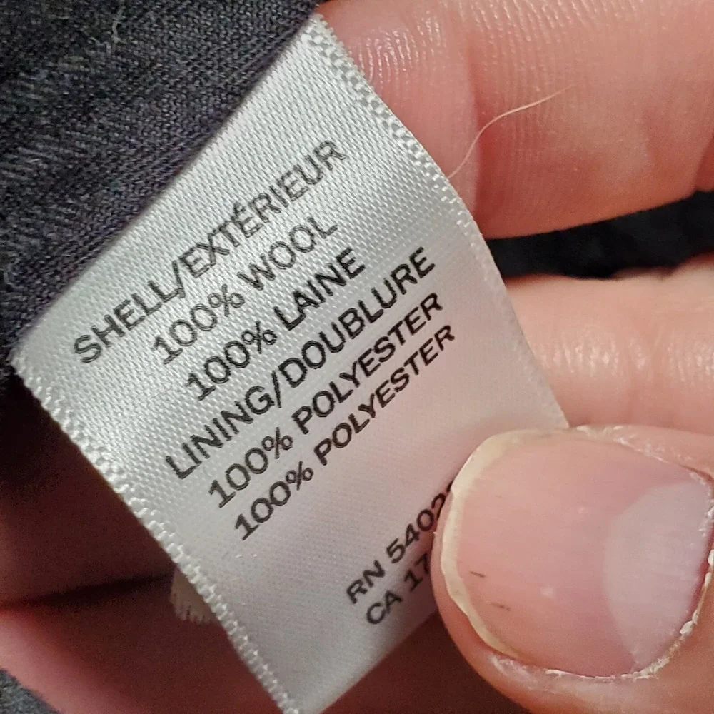 Banana Republic Tailored Fit Dress Pants Mens Black Lined Wool Size 33/26 Hemmed